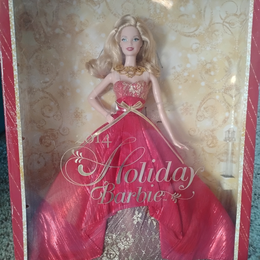 Barbie Holiday Doll in Pink and Gold Gown